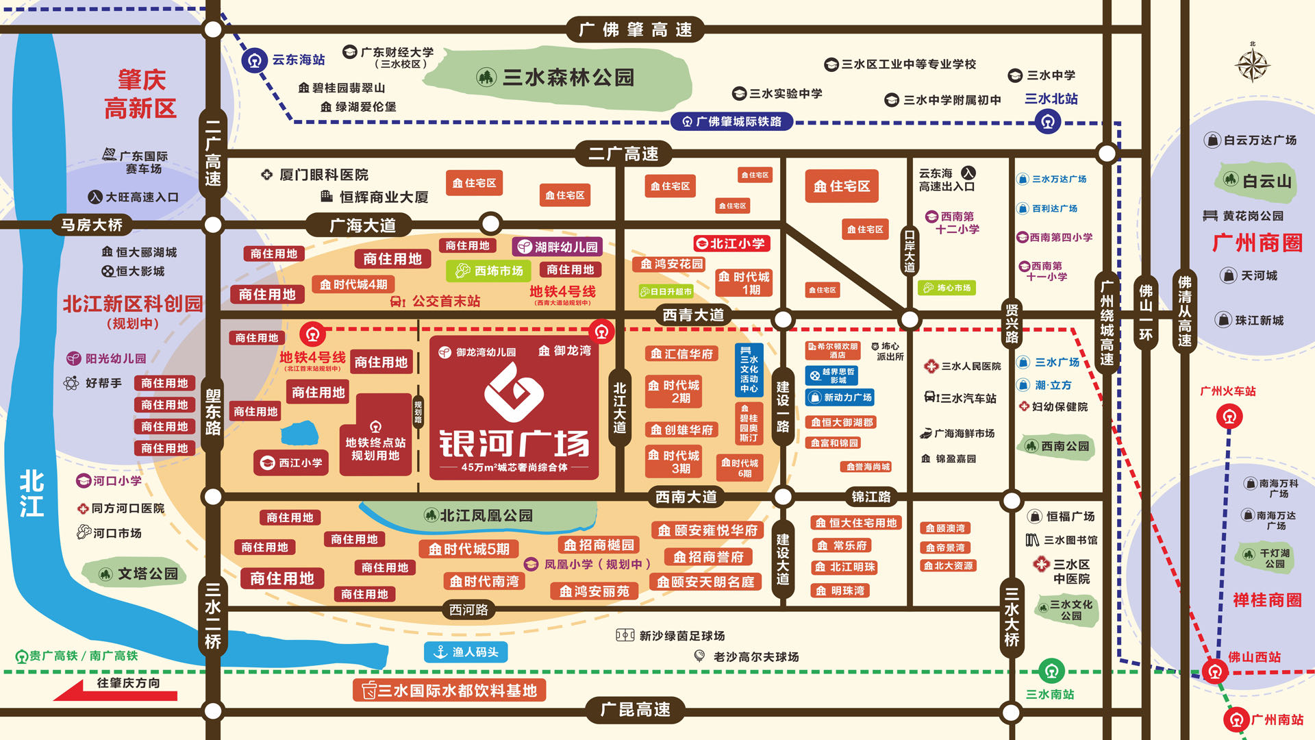 银河广场交通图